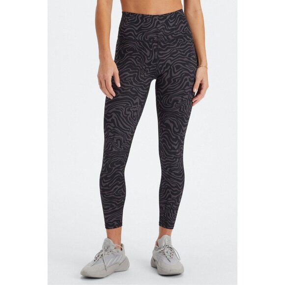 Fabletics M Define Powerhold High Waisted 7/8 Legging Pewter Marble Zebra - Picture 1 of 16